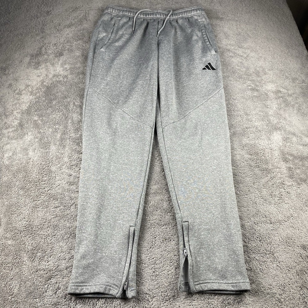 Adidas Aeroready‎ Jogger Pants Zip Cuffs Mens Medium Gray